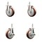 Service Caster 5 Inch 316SS Maroon Polyurethane 10mm Threaded Stem Caster Brakes SCC, 2PK SS316TS20S514-PPUB-MRN-M1015-2-TLB-2 - alternate 4